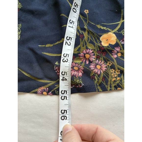 Reformation Nikita corset dress Women's Sz 14 Midi Navy Blue Floral Boho Cottage - Picture 11 of 12